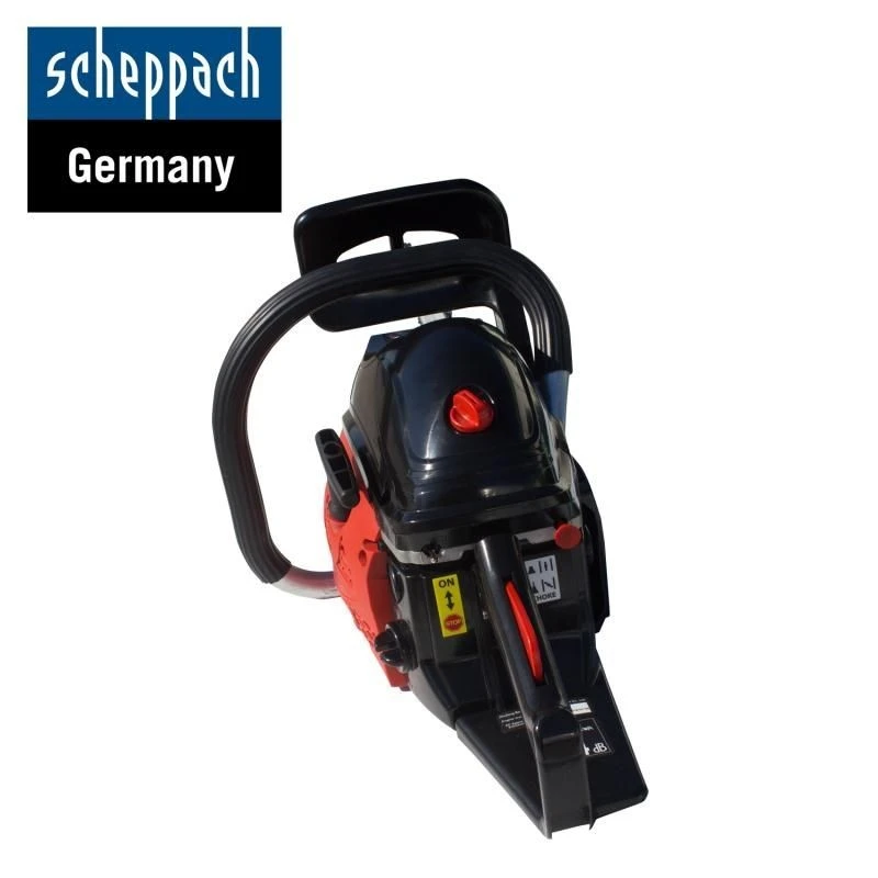 Бензинов верижен трион Scheppach, CSP5300, 2.2 kW, Червен/Черен